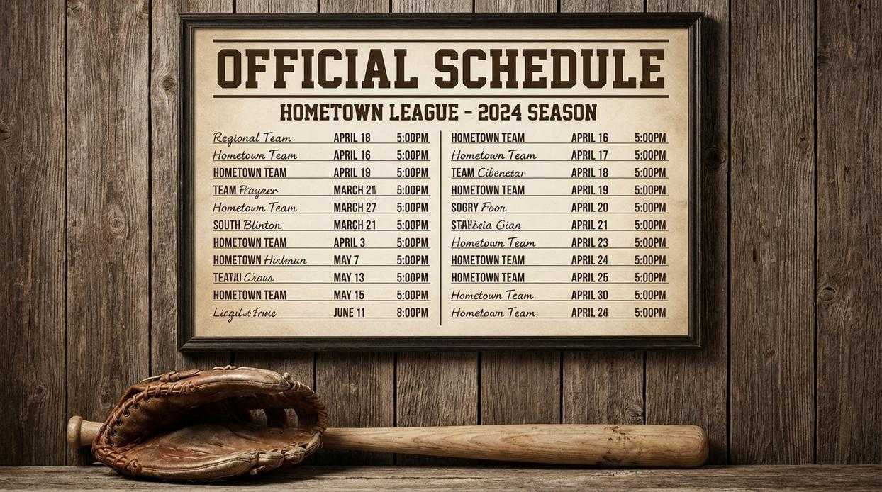 baseball schedule