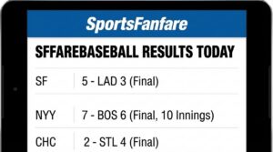 sffarebaseball results today from sportsfanfare