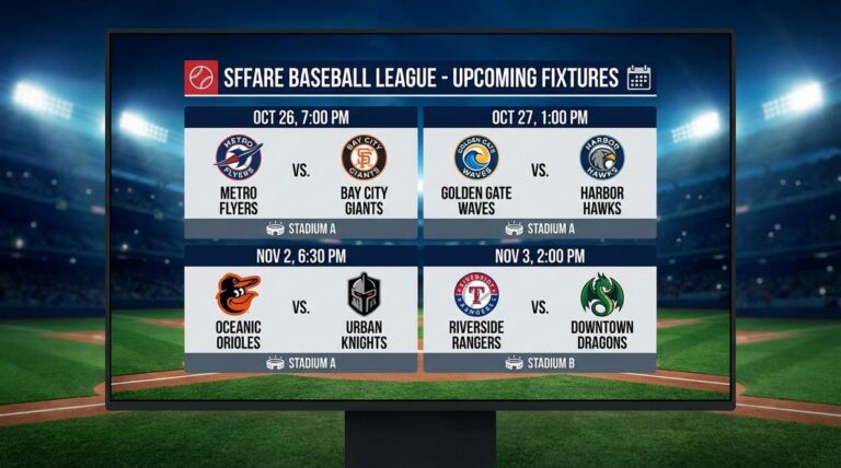 sffarebaseball upcoming fixtures